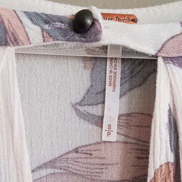 Free People Floral Tunic Top Dress Long Sleeve - Picture 9 of 12